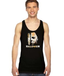 Halloween Michael Myers Dripping Green Tank Top