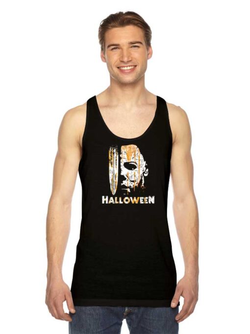 Halloween Michael Myers Dripping Green Tank Top