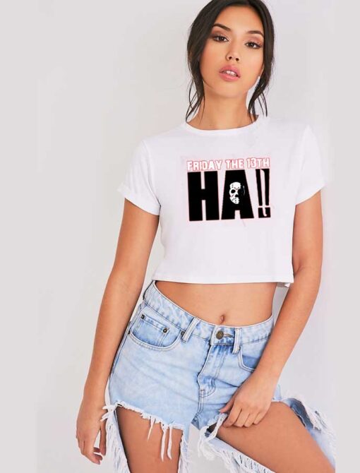 Halloween Movie Friday the 13th HA Crop Top Shirt