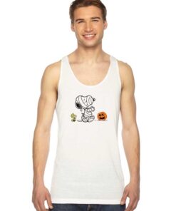 Halloween Mummy Snoopy Sleep Walking Tank Top