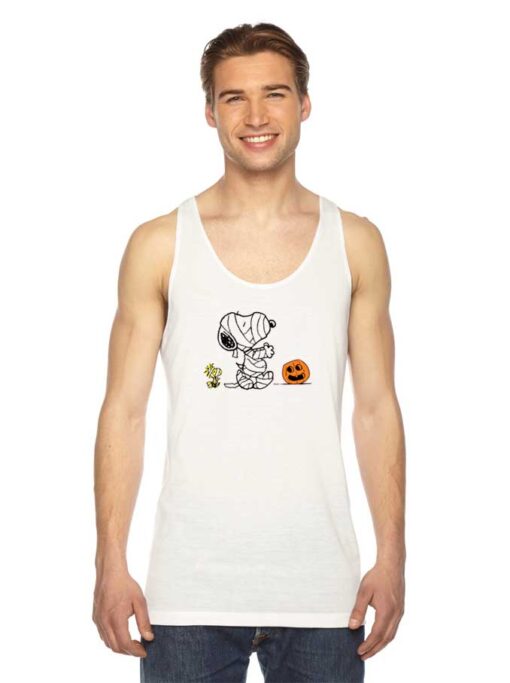 Halloween Mummy Snoopy Sleep Walking Tank Top