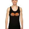 Halloween Pumpkin Boobs Skeleton Hand Tank Top