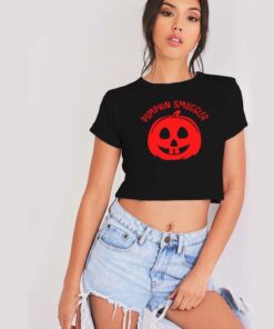 Halloween Smuggler Pumpkin Fruit Crop Top Shirt