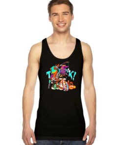 Halloween Trick Spooky Mask Anime Girl Tank Top