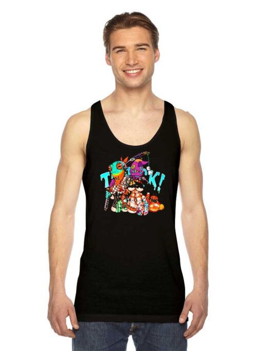 Halloween Trick Spooky Mask Anime Girl Tank Top