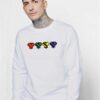 Harry Potter Hogwarts House Heart Pixelated Sweatshirt