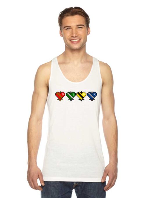 Harry Potter Hogwarts House Heart Pixelated Tank Top