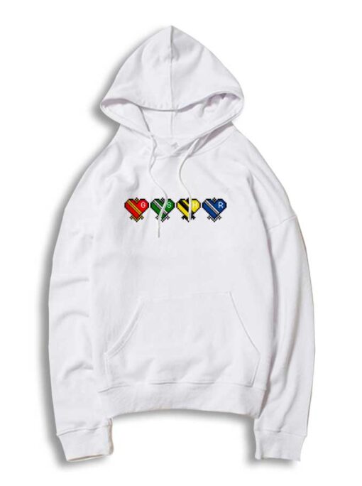 Harry Potter Hogwarts House Heart Pixelated Hoodie