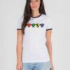 Harry Potter Hogwarts House Heart Pixelated Ringer Tee