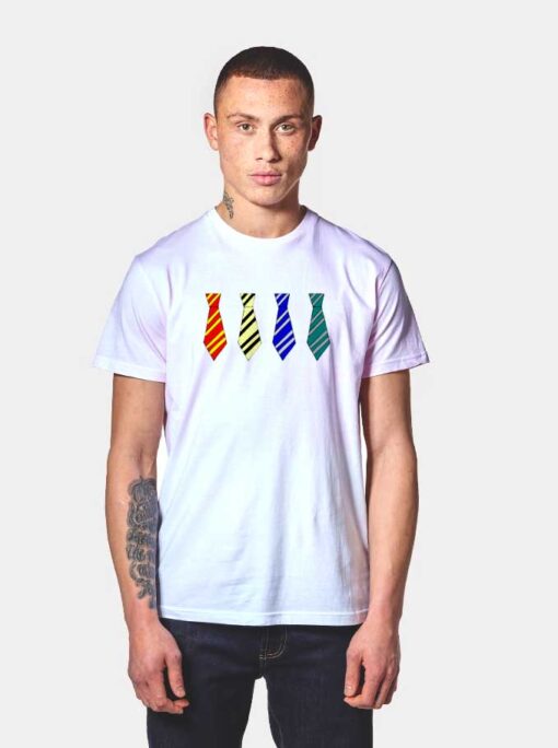 Harry Potter House Colors Ties Hogwarts T Shirt