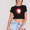 Harvest Mewn Red Moon Halloween Crop Top Shirt