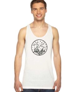 Hogwarts Castle Sky Picture Drawing Tank Top