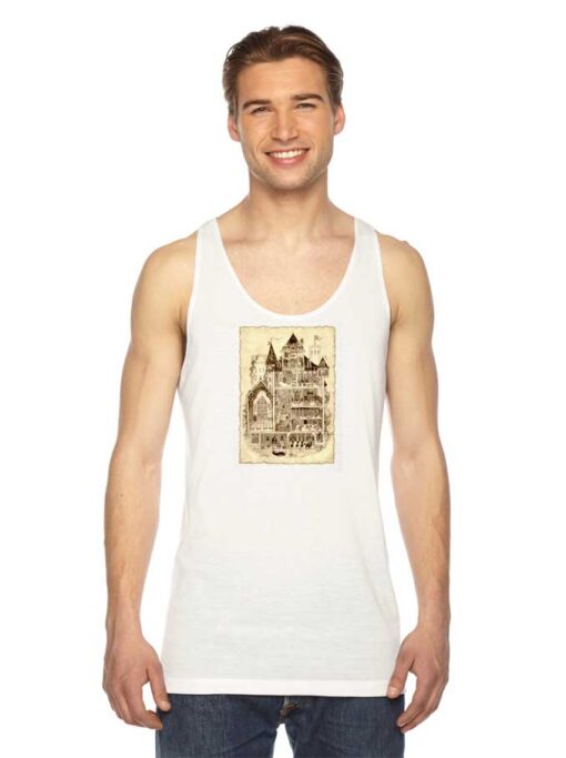 Hogwarts Magic School Diagram Picture Tank Top