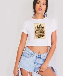 Hogwarts Magic School Diagram Picture Crop Top Shirt