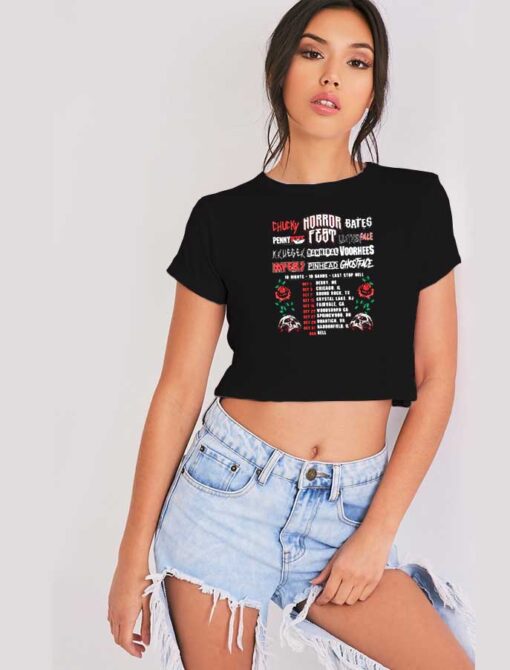 Horror Fest Of Movie Main Character Halloween Crop Top Shirt