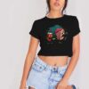 Horror Movie Essentials Popcorn Halloween Crop Top Shirt