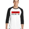 Impostor Please Stop Killing Us Raglan Tee