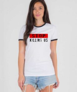 Impostor Please Stop Killing Us Ringer Tee