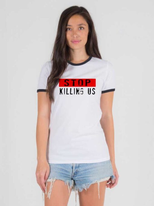 Impostor Please Stop Killing Us Ringer Tee