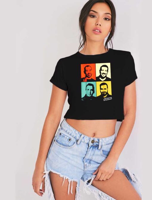 Impractical Jokers Retro Photo Grid Crop Top Shirt