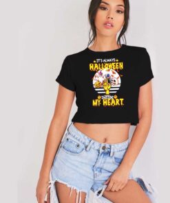 It's Always Halloween Inside My Heart Crop Top Shirt