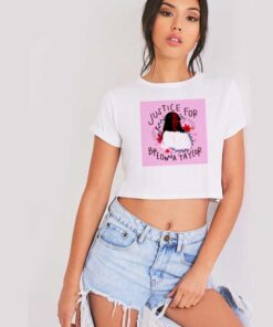 Justice For Breonna Taylor Floral Photo Crop Top Shirt