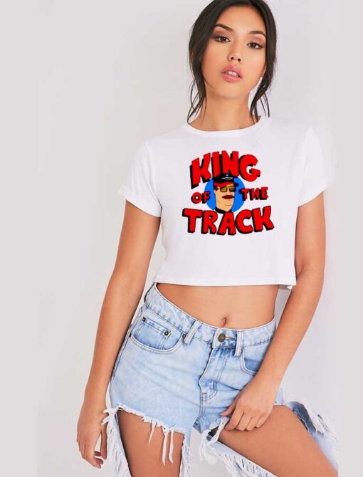 King Of The Track Nascar Race Crop Top Shirt