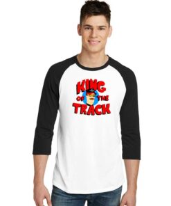 King Of The Track Nascar Race Raglan Tee