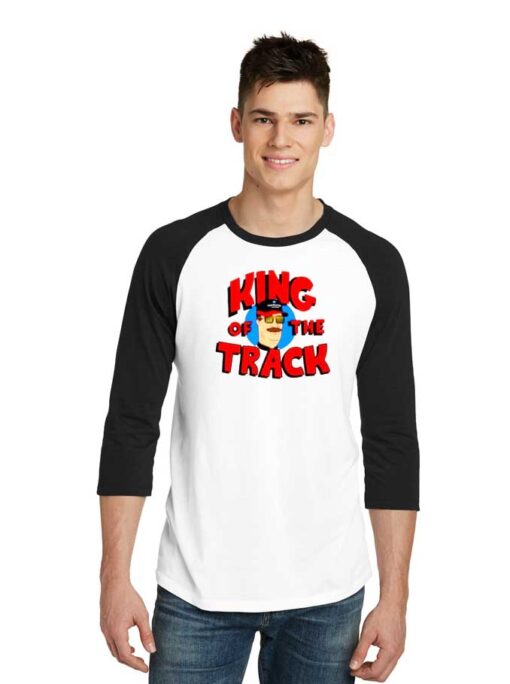 King Of The Track Nascar Race Raglan Tee