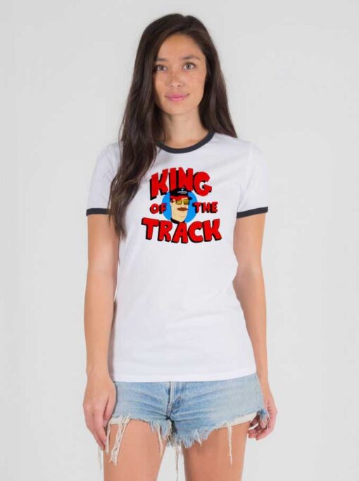 King Of The Track Nascar Race Ringer Tee