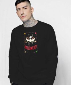 Lets Get Halloweird Skeleton Motive Sweatshirt