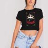 Lets Get Halloweird Skeleton Motive Crop Top Shirt