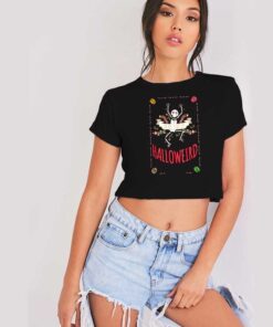 Lets Get Halloweird Skeleton Motive Crop Top Shirt