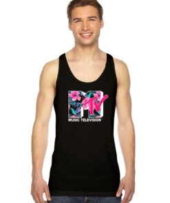 MTV Music Television Flower Logo Tank Top