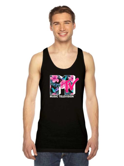 MTV Music Television Flower Logo Tank Top