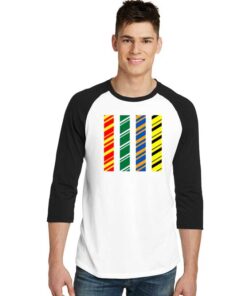 Minimalist Hogwarts House Colors Bars Raglan Tee