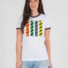 Minimalist Hogwarts House Colors Bars Ringer Tee