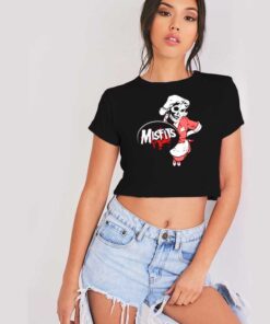 Misfits Halloween Women Zombie Costume Crop Top Shirt