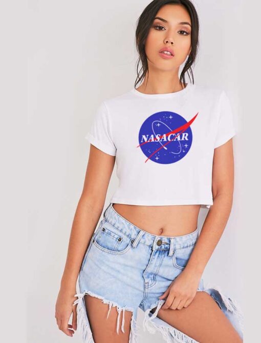 Nasacar Logo Nascar Racing Crop Top Shirt