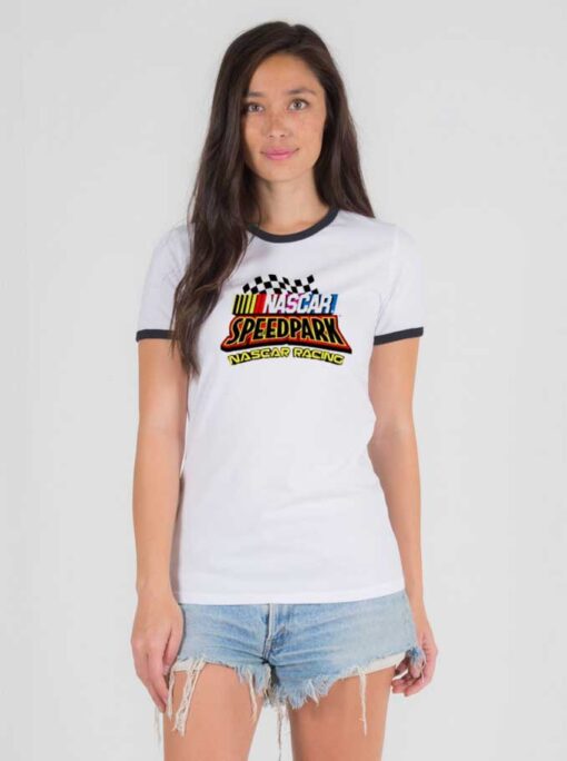 Nascar Speedpark Nascar Racing Flag Ringer Tee