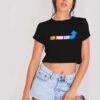 Nascar Turn Left Logo Arrow Crop Top Shirt