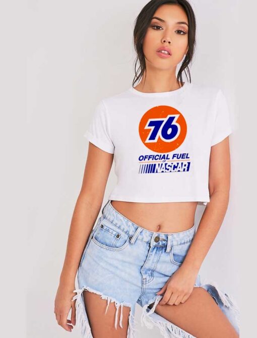 Number 76 Official Fuel Of Nascar Crop Top Shirt