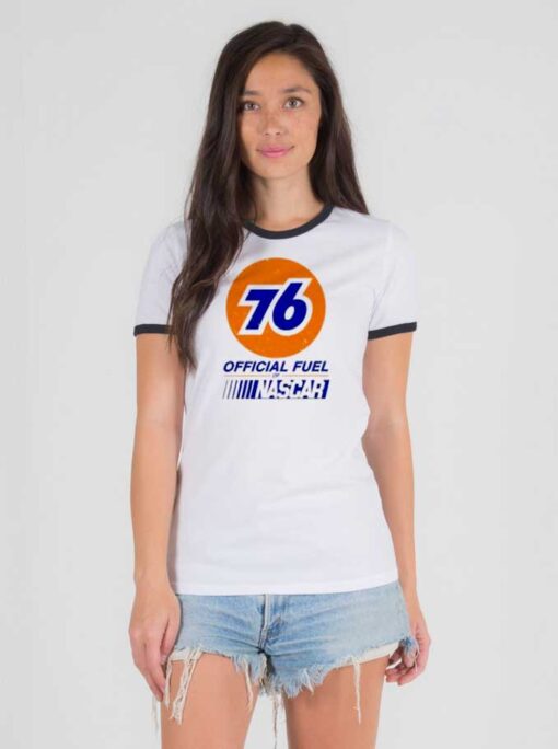 Number 76 Official Fuel Of Nascar Ringer Tee