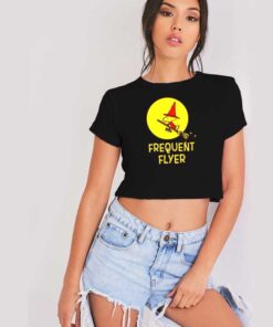 Peanuts Halloween Frequent Flyer Witch Crop Top Shirt