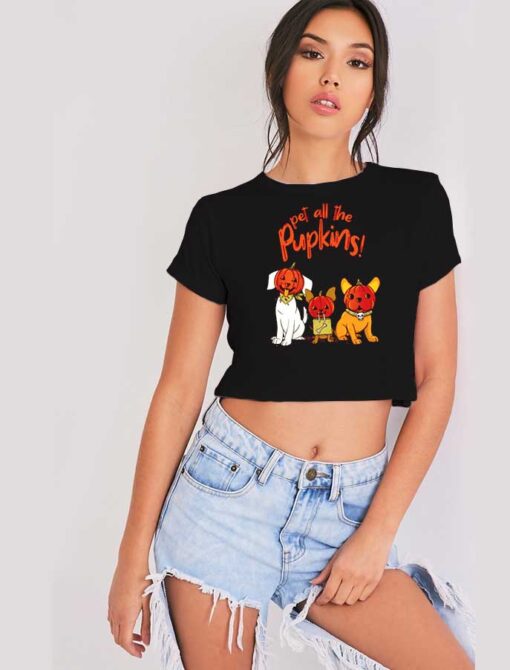 Pet All The Pumpkins Costume Dog Crop Top Shirt