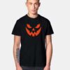 Pumpkin Halloween Women Face T Shirt