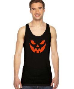 Pumpkin Halloween Women Face Tank Top