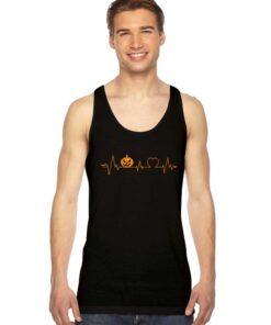 Pumpkin Heartbeat Frequentie Halloween Tank Top