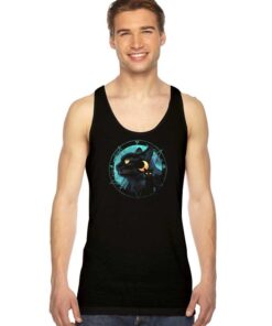 Puss the Evil Cat Satan Pentagram Halloween Tank Top