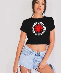 Red Hot Chili Peppers Circle Logo Crop Top Shirt